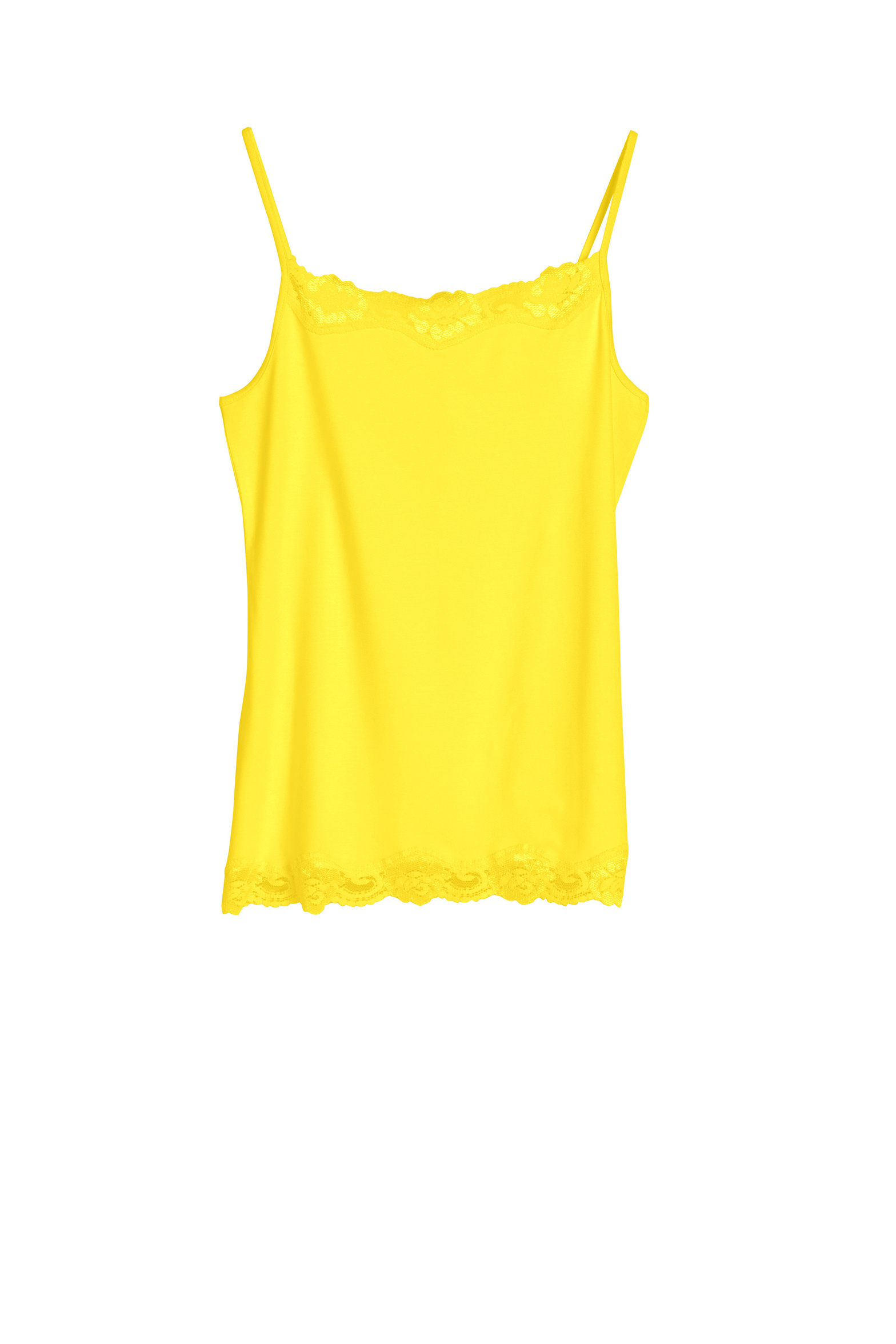 Lace camisole in Dazzle Yellow
