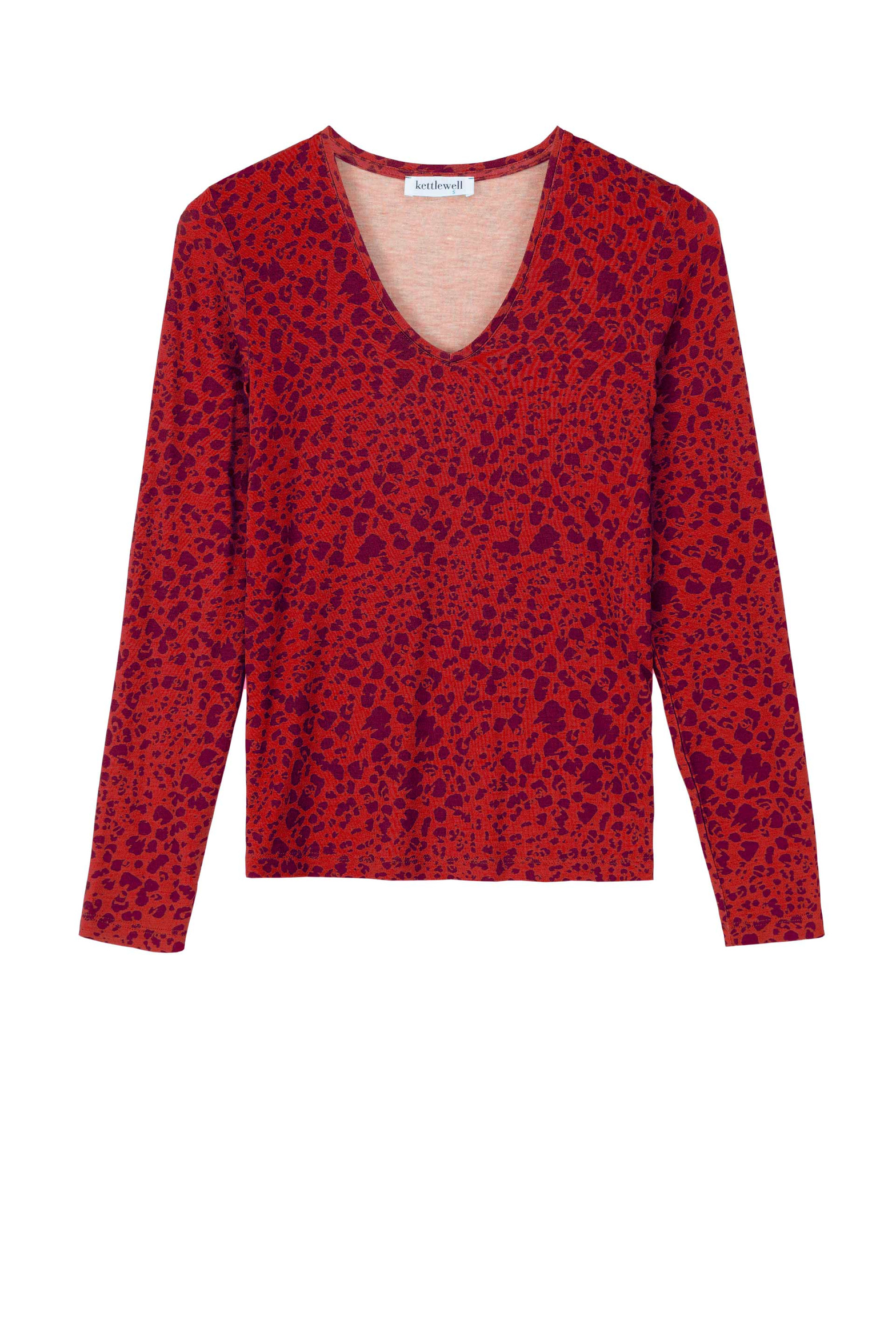 Leopard print discount v neck sweater