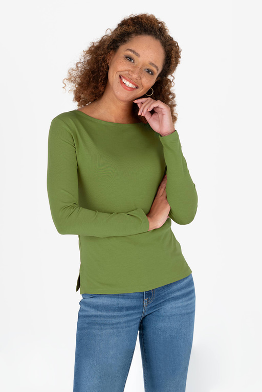 Slash Neck Long Sleeve