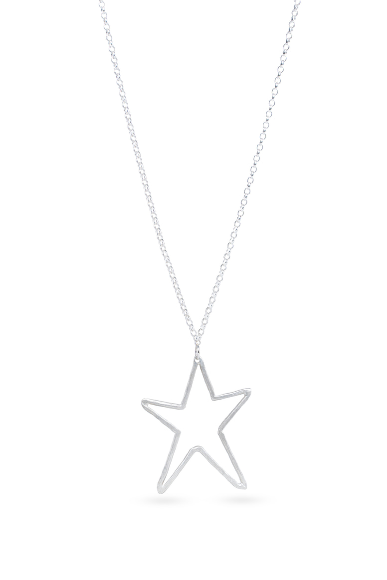 Mega Star Necklace Silver