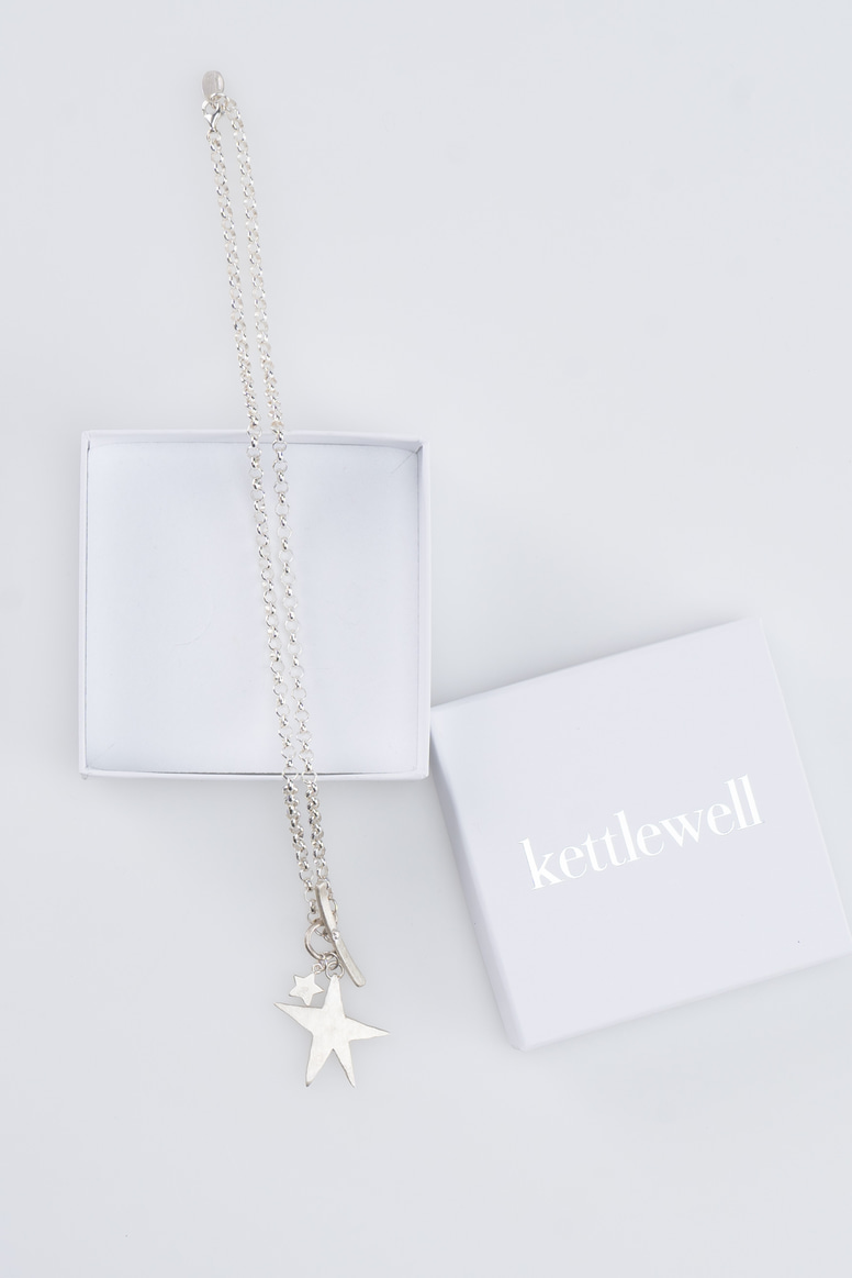 T-Bar Star Necklace Silver